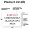 Signmission Keep Out Quarantine OSHA Notice Sign, Vinyl Decal, 24in W x 18in L, 2PK OS-2PACK-NS-D-1824-25585 - alternate 3